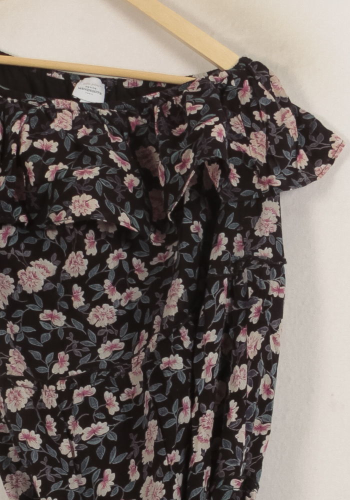 Robe Longue Noire et Fleurie - Taille S/36 de la marque Petite Mendigote | PARAD53571 - Vendu par Paradigme - Image 3