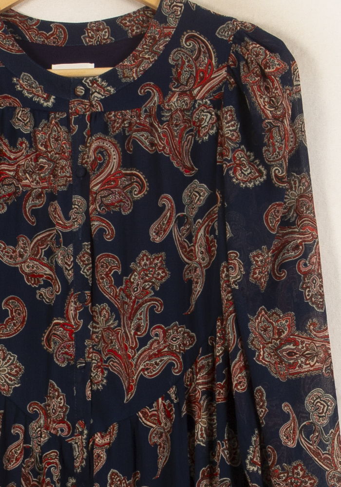 Robe Courte Bleu Marine et Rouge - Taille S/36 de la marque Maison Stella & Suzie | PARAD64959 - Vendu par Paradigme - Image 3