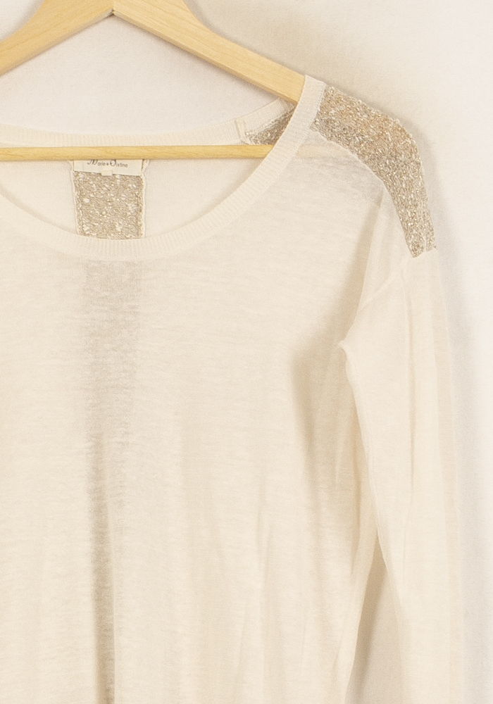 Pull Beige et Doré - Taille S/36 de la marque Marie Sixtine | PARAD65298 - Vendu par Paradigme - Image 3
