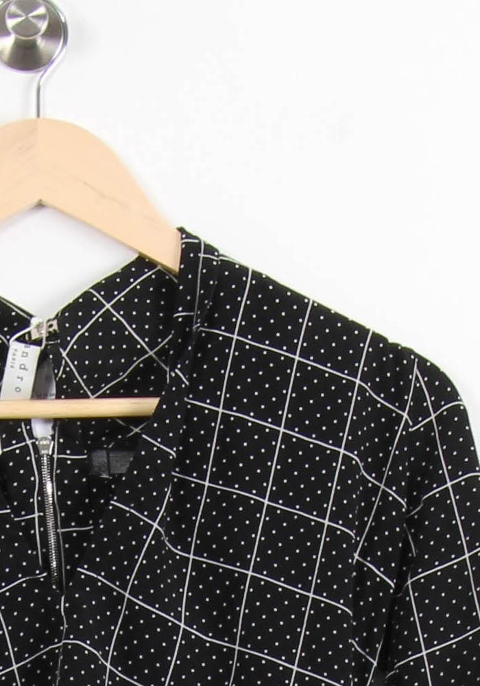 Blouse Noire et Blanche - Taille S/36 de la marque Sandro | PARAD65121 - Vendu par Paradigme - Image 3