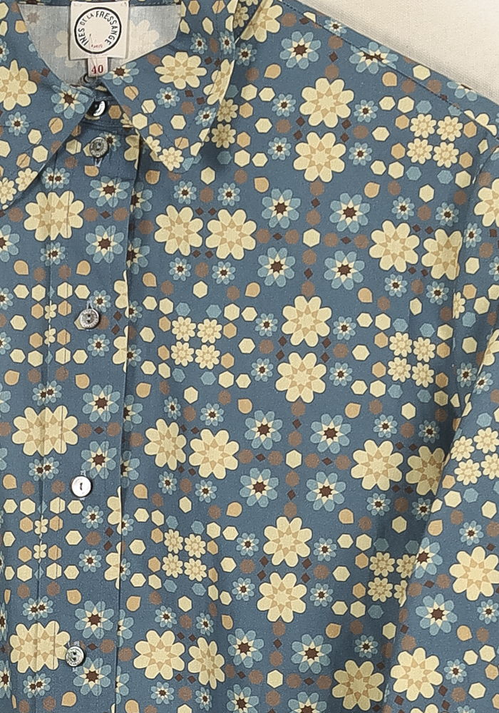 Chemise Bleu et Jaune - Taille L/40 de la marque Ines de la Fressange Paris | PARAD67907 - Vendu par Paradigme - Image 3