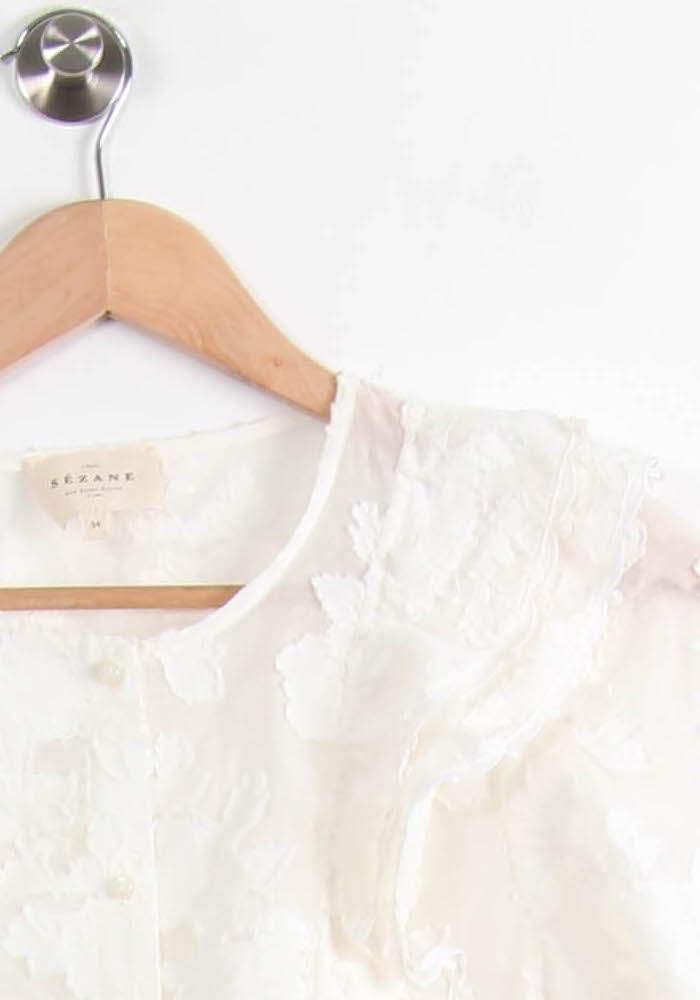 Blouse blanche - Taille XS/34 de la marque Sézane | PARAD46779 - Vendu par Paradigme - Image 3