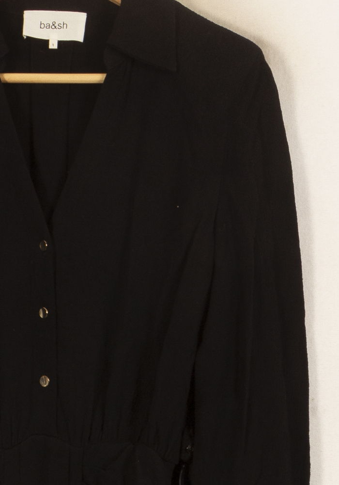 Robe Chemise Noire - Taille S/36 de la marque ba&sh | PARAD55763 - Vendu par Paradigme - Image 3