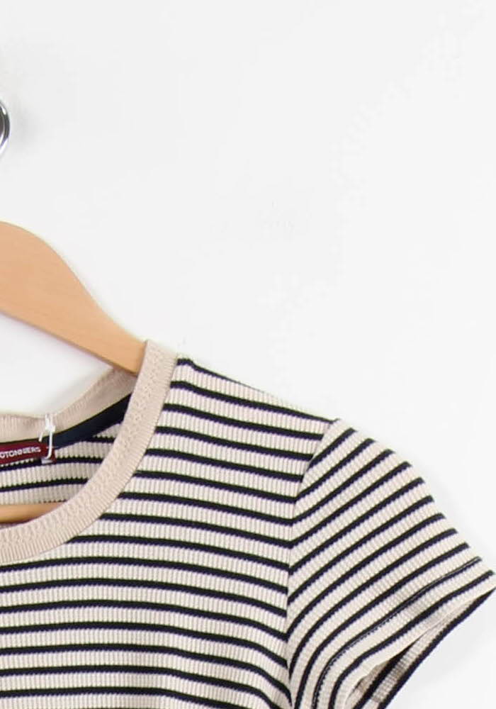 Tee-shirt Rayé Beige et Noir - Taille S/36 de la marque Comptoir des Cotonniers | PARAD66567 - Vendu par Paradigme - Image 3