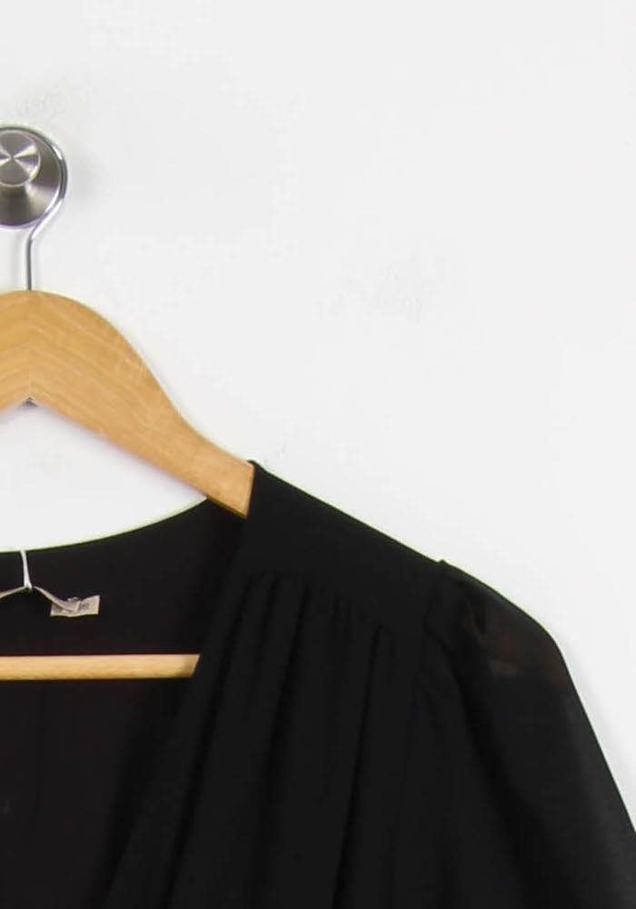 Robe Portefeuille Noire - Taille M/38 de la marque La Fée Maraboutée | PARAD62645 - Vendu par Paradigme - Image 3