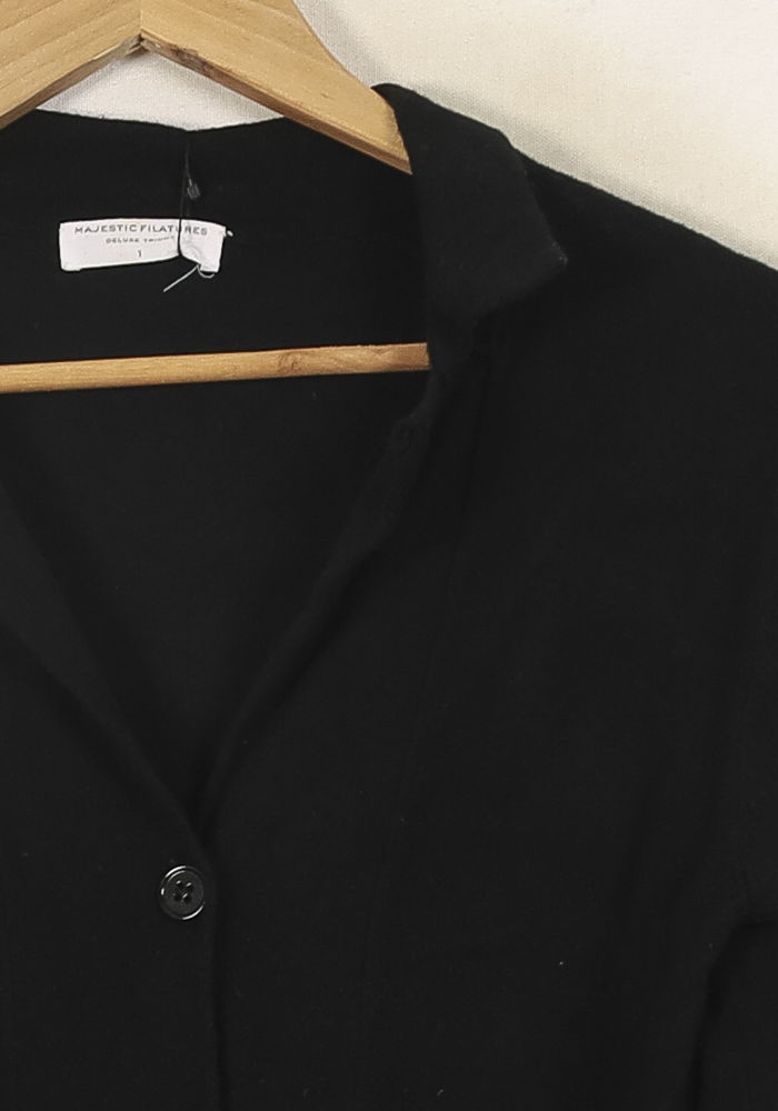 Cardigan Noir - Taille S/36 de la marque Majestic Filatures | PARAD67792 - Vendu par Paradigme - Image 3