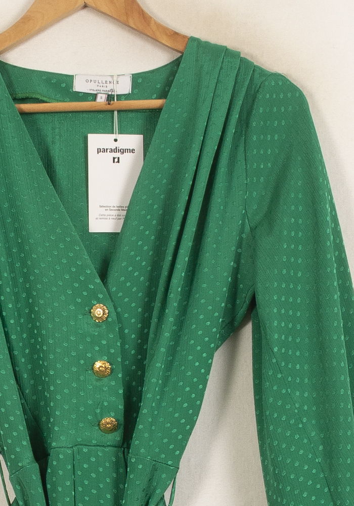Robe Portefeuille Verte - Taille S/36 de la marque Opullence | PARAD64170 - Vendu par Paradigme - Image 3