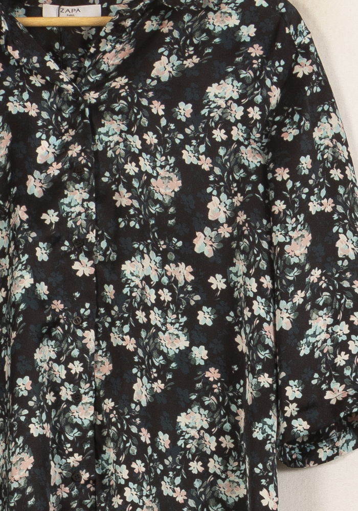 Blouse Noire et Fleurie - Taille M/38 de la marque ZAPA | PARAD45927 - Vendu par Paradigme - Image 3