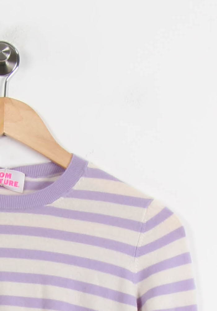 Pull Rayé Violet et Blanc - Taille S/36 de la marque From Future | PARAD67627 - Vendu par Paradigme - Image 3