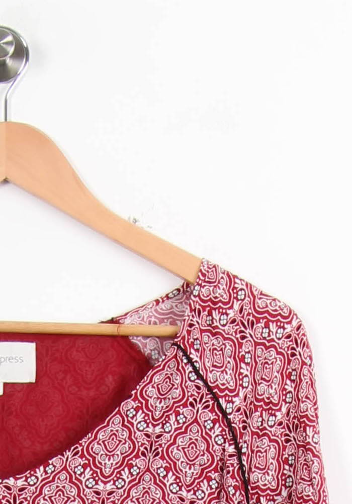Robe Imprimée Bordeaux - Taille S/36 de la marque Sud express | PARAD53537 - Vendu par Paradigme - Image 3