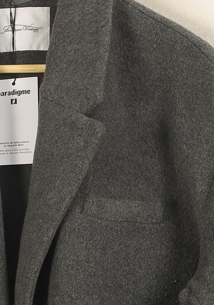 Blazer Gris - Taille L/40 de la marque American Vintage | PARAD49271 - Vendu par Paradigme - Image 3