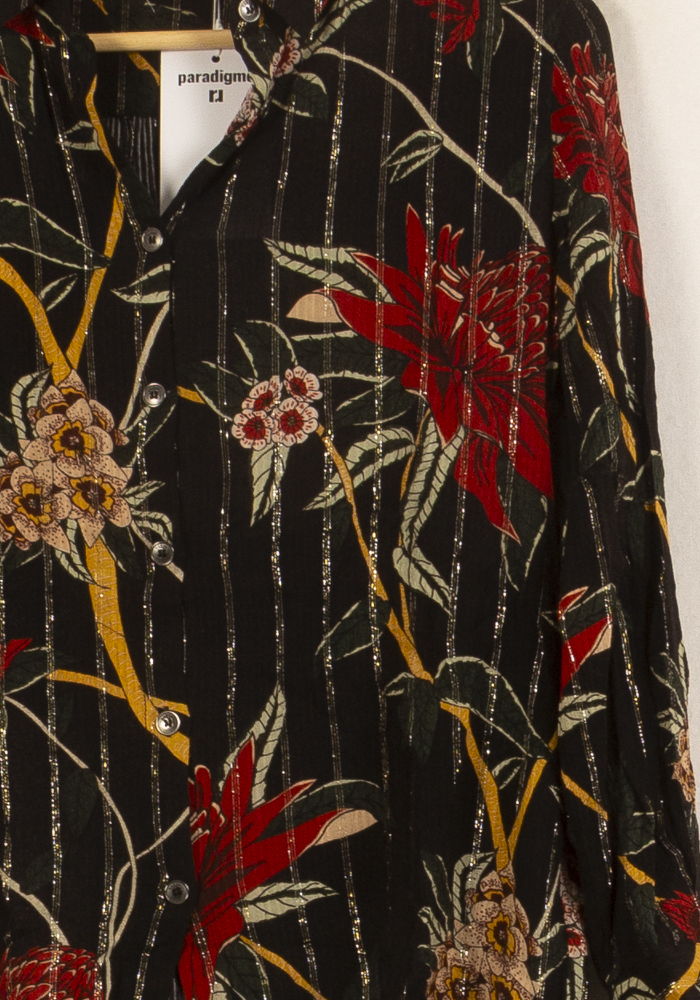 Chemise Noire et Rouge - Taille XS/34 de la marque ba&sh | PARAD64116 - Vendu par Paradigme - Image 3