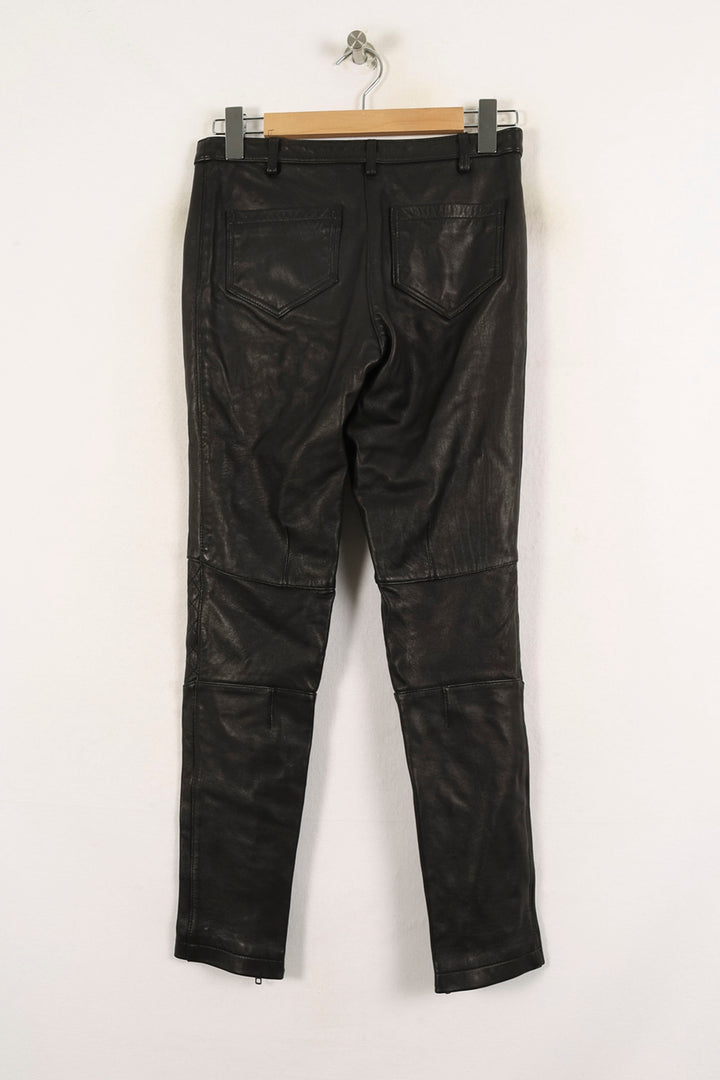Pantalon En Cuir Noir - Taille S/36 de la marque Bérénice | PARAD72682 - Vendu par Paradigme - Image 4