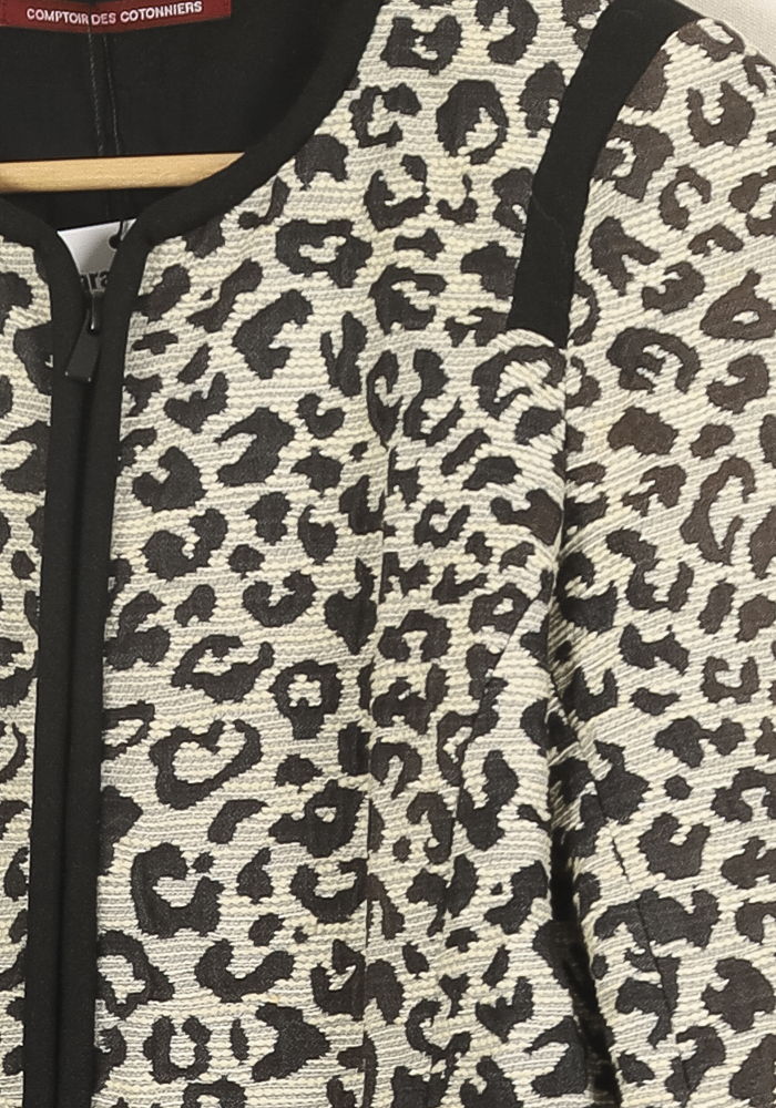 Manteau Léopard Noir et Beige - Taille S/36 de la marque Comptoir des Cotonniers | PARAD49514 - Vendu par Paradigme - Image 3