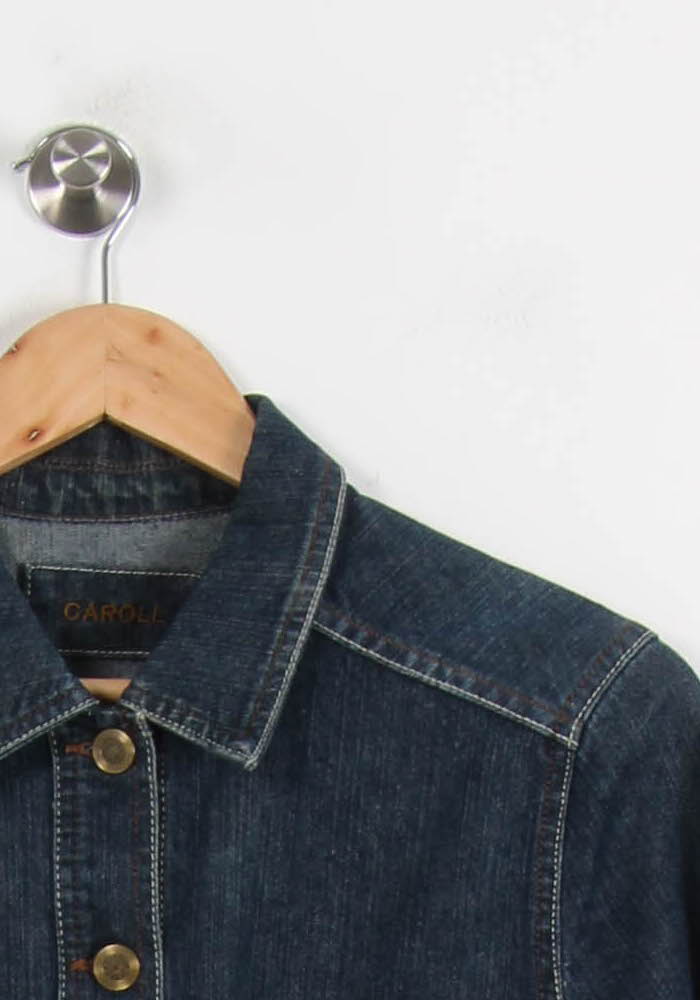 Veste en Jean Bleue - Taille L/40 de la marque Caroll | PARAD67296 - Vendu par Paradigme - Image 3