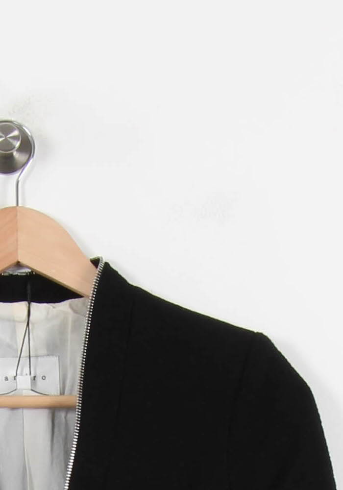 Blazer Noir - Taille S/36 de la marque Sandro | PARAD52124 - Vendu par Paradigme - Image 3