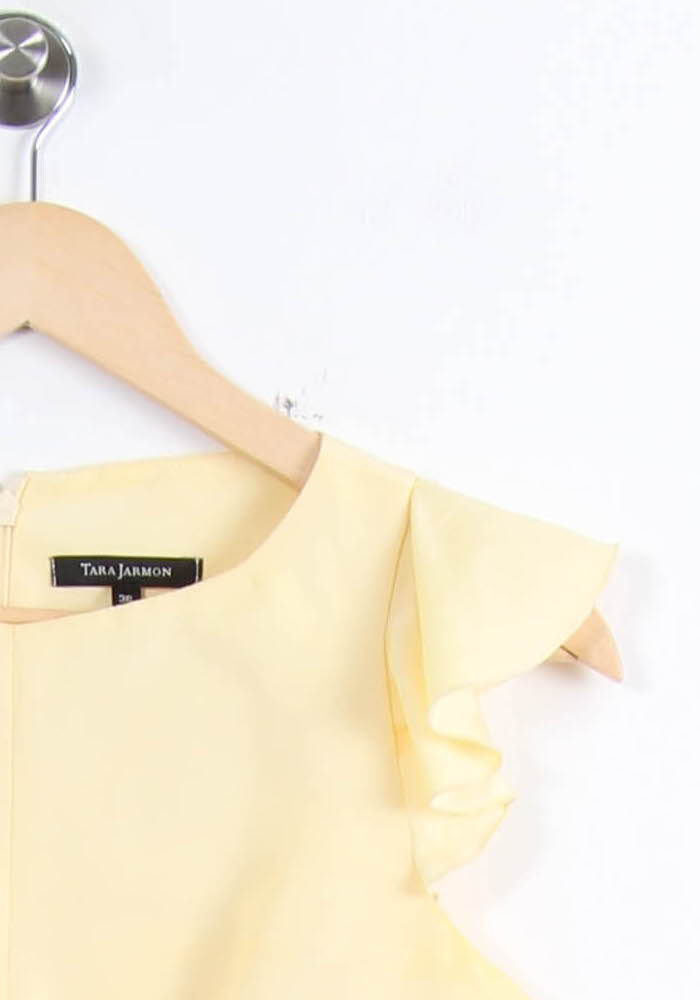 Robe Jaune - Taille S/36 de la marque Tara Jarmon | PARAD24349 - Vendu par Paradigme - Image 3
