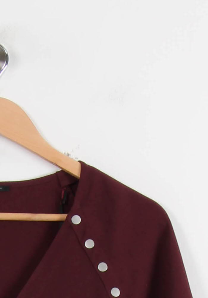 Robe Courte Bordeaux - Taille S/36 de la marque IKKS | PARAD67381 - Vendu par Paradigme - Image 3
