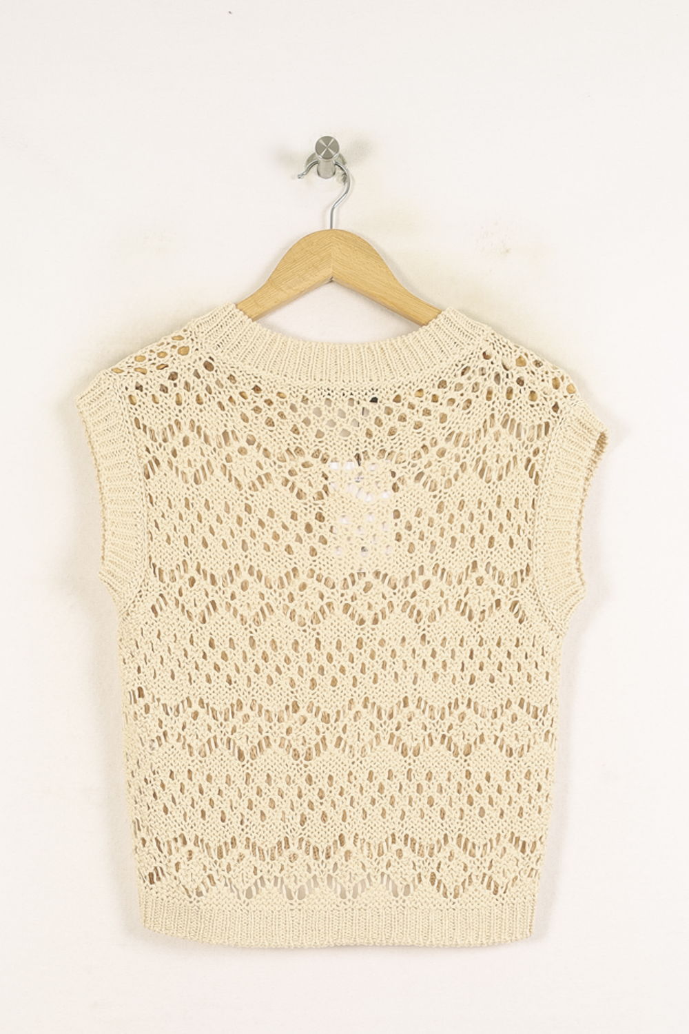 Gilet Sans Manches Beige - Taille S/36 de la marque La Fée Maraboutée | PARAD37284 - Vendu par Paradigme - Image 4