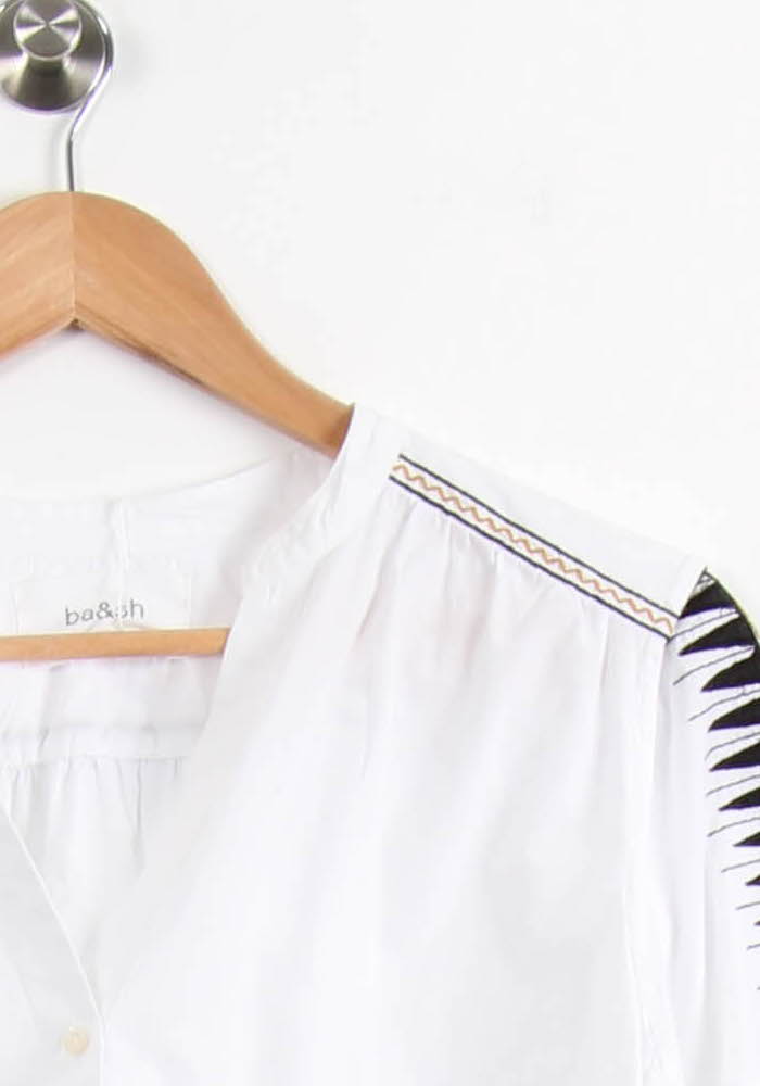 Blouse Blanche et Noire - Taille S/36 de la marque ba&sh | PARAD64918 - Vendu par Paradigme - Image 3