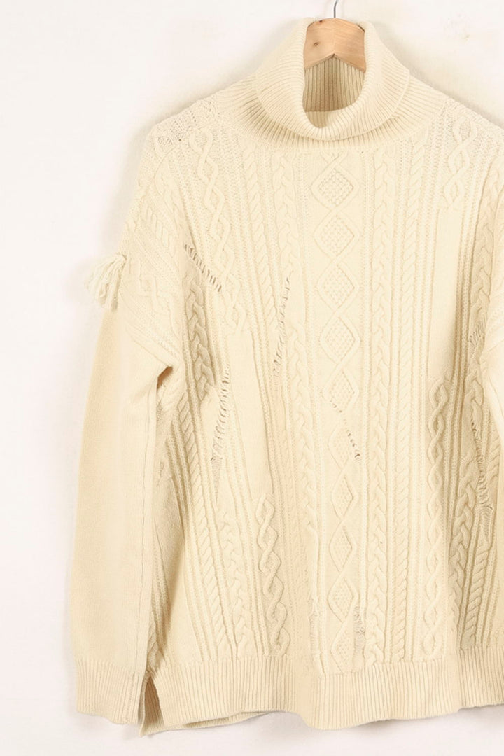 Pull Col Roulé Blanc - Taille S/36 de la marque Bérénice | PARAD73303 - Vendu par Paradigme - Image 2
