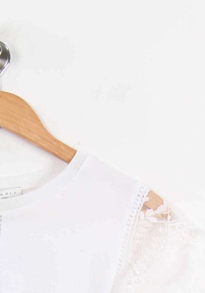 Blouse Blanche - Taille L/40 de la marque Sandro | PARAD52531 - Vendu par Paradigme - Image 3