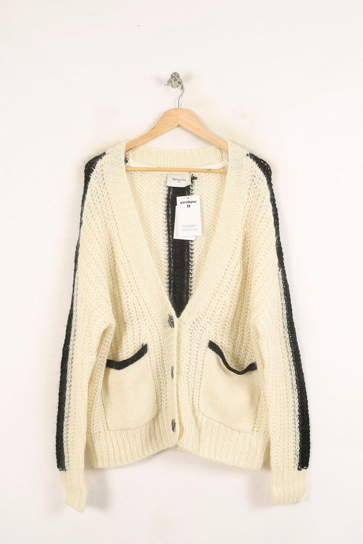 Cardigan Blanc et Noir - Taille S/36 de la marque Bérénice | PARAD73269 - Vendu par Paradigme - Image 2