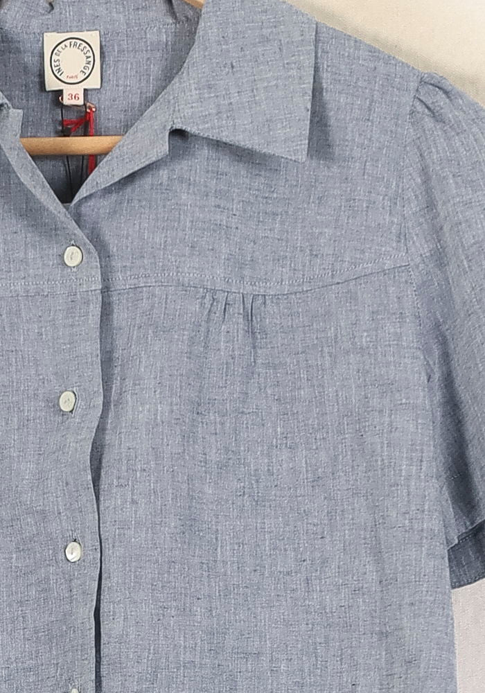 Chemisier Bleu - Taille S/36 de la marque Ines de la Fressange Paris | PARAD67912 - Vendu par Paradigme - Image 3
