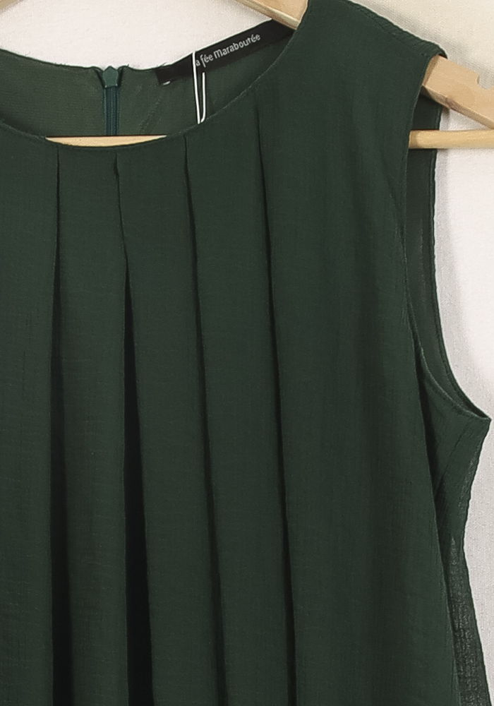 Robe Sans Manches Verte - Taille L/40 de la marque La Fée Maraboutée | PARAD62284 - Vendu par Paradigme - Image 3