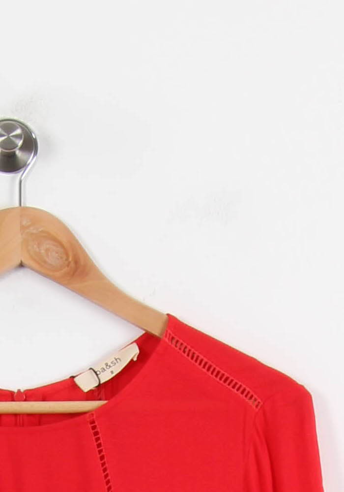 Robe Midi Rouge - Taille M/38 de la marque ba&sh | PARAD52041 - Vendu par Paradigme - Image 3