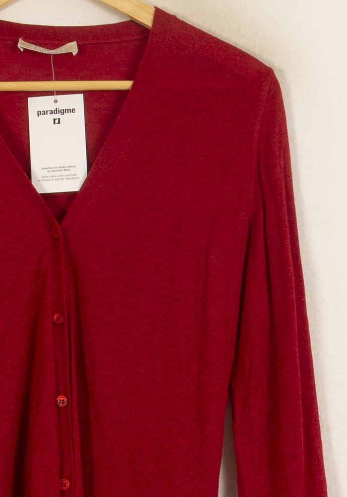 Cardigan Rouge - Taille T.U. de la marque Max Mara | PARAD51468 - Vendu par Paradigme - Image 3