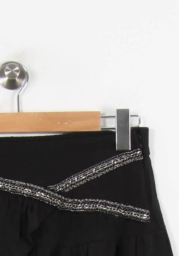 Jupe Volantée Noire - Taille M/38 de la marque Sandro | PARAD53413 - Vendu par Paradigme - Image 3
