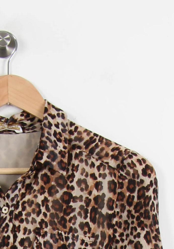 Robe Chemise Léopard Marron et Beige - Taille S/36 de la marque La Petite Etoile | PARAD65287 - Vendu par Paradigme - Image 3