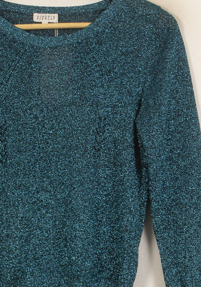 Pull Bleu - Taille S/36 de la marque Claudie Pierlot | PARAD62643 - Vendu par Paradigme - Image 3