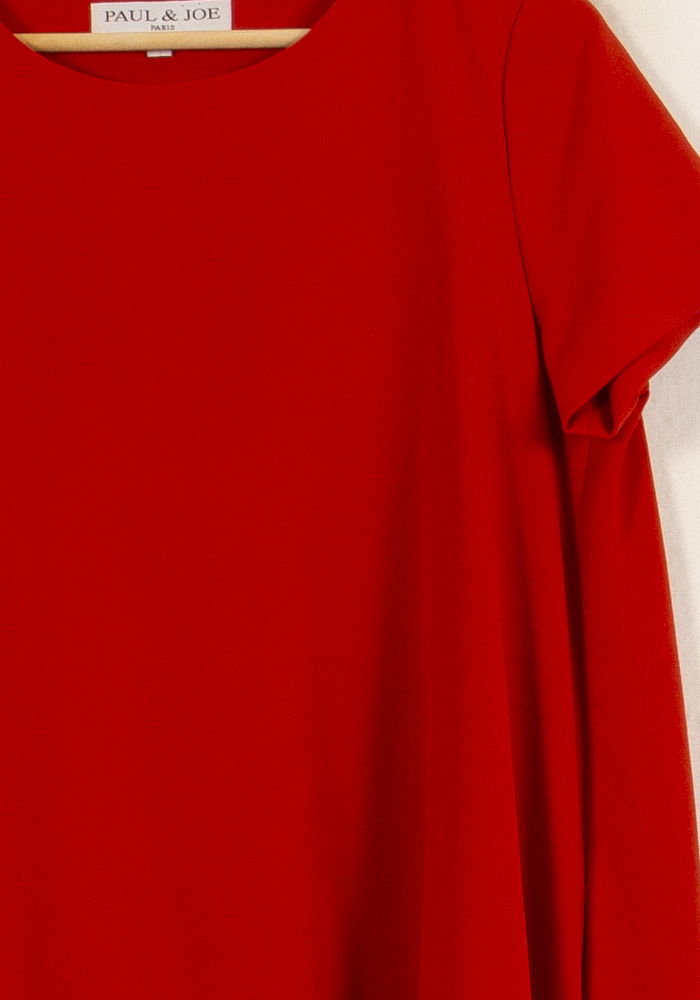 Robe Trapèze Rouge - Taille L/40 de la marque Paul & Joe | PARAD63809 - Vendu par Paradigme - Image 3