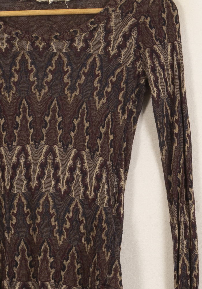Tee-shirt Manches Longues Marron et Beige - Taille S/36 de la marque Isabel Marant étoile | PARAD63830 - Vendu par Paradigme - Image 3