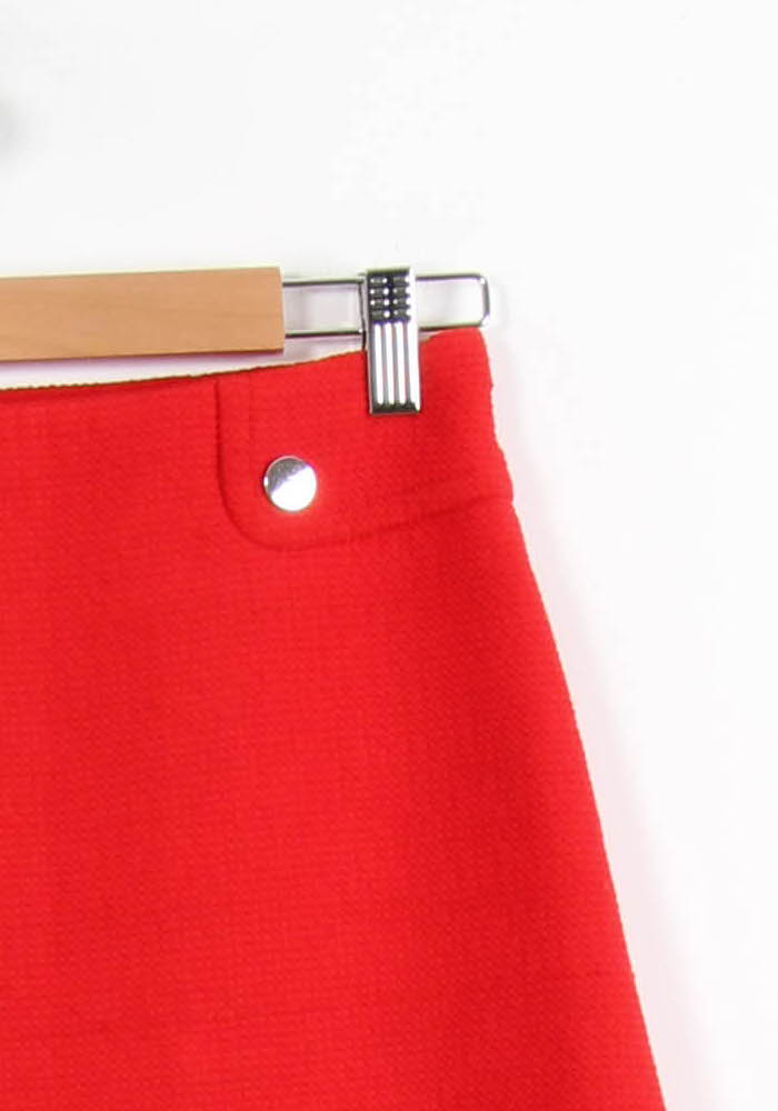 Jupe Trapèze Rouge - Taille M/38 de la marque Claudie Pierlot | PARAD44584 - Vendu par Paradigme - Image 3
