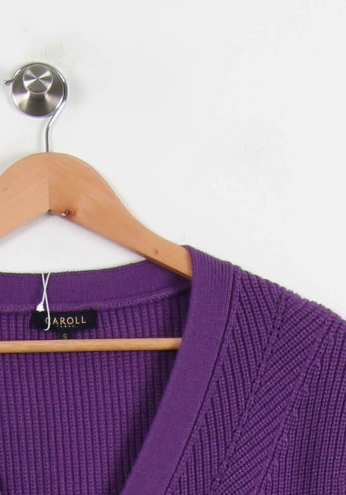 Gilet Sans Manches Violet - Taille S/36 de la marque Caroll | PARAD67284 - Vendu par Paradigme - Image 3
