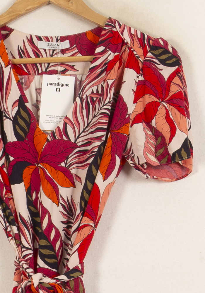Robe Portefeuille Rose et Rouge - Taille M/38 de la marque ZAPA | PARAD64171 - Vendu par Paradigme - Image 3