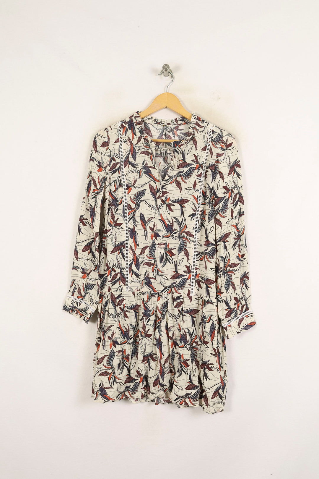 Robe Imprimée Beige et Rouge - Taille S/36 de la marque Bérénice | PARAD72913 - Vendu par Paradigme - Image 2