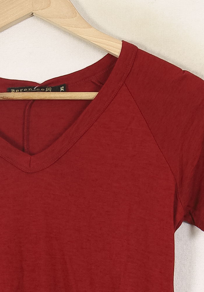 Tee-shirt Rouge - Taille XS/34 de la marque Bérénice | PARAD67839 - Vendu par Paradigme - Image 3
