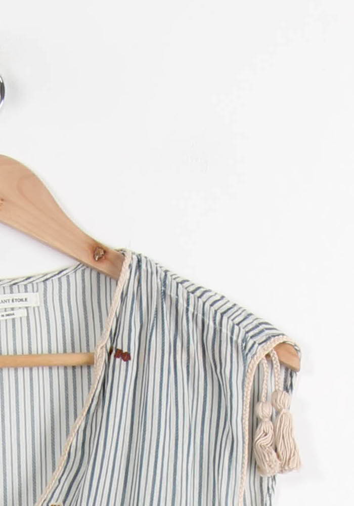 Blouse Rayée Bleu et Blanc - Taille XS/34 de la marque Isabel Marant étoile | PARAD65234 - Vendu par Paradigme - Image 3