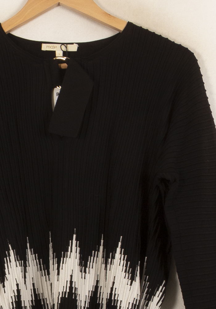 Blouse Noire et Blanche - Taille S/36 de la marque Maje | PARAD45925 - Vendu par Paradigme - Image 3
