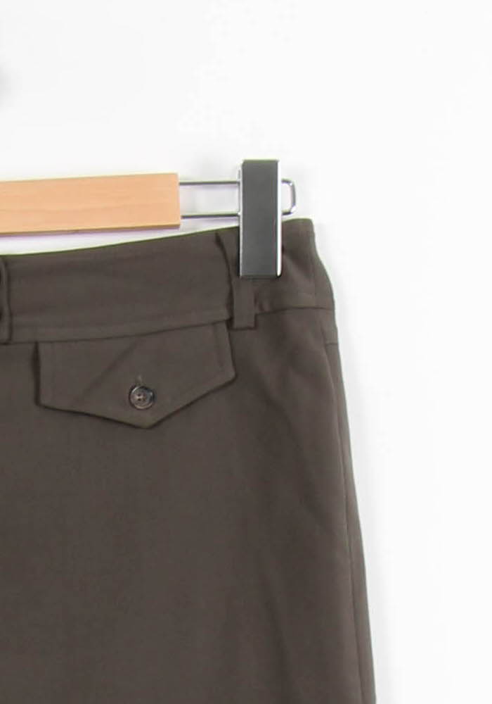 Jupe Droite Verte - Taille L/40 de la marque Max Mara | PARAD53455 - Vendu par Paradigme - Image 3