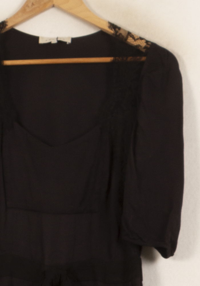 Robe Courte Noire - Taille M/38 de la marque Sandro | PARAD46001 - Vendu par Paradigme - Image 3