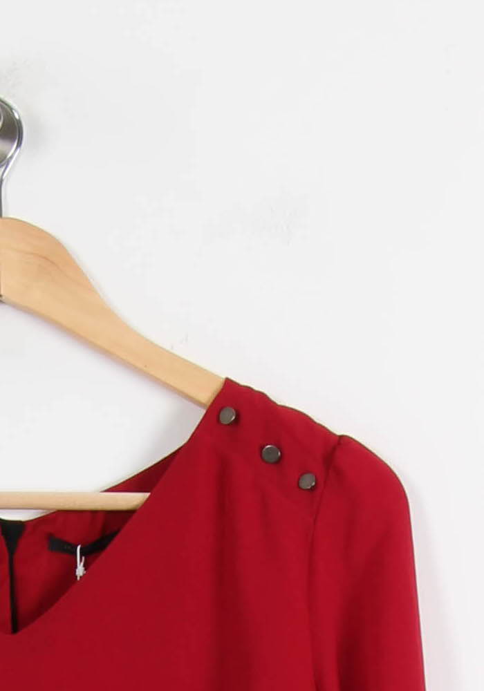 Robe Droite Rouge - Taille XS/34 de la marque IKKS | PARAD67379 - Vendu par Paradigme - Image 3