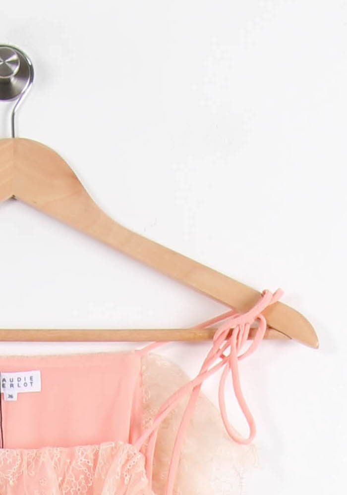 Robe Midi Rose et Blanche - Taille S/36 de la marque Claudie Pierlot | PARAD44771 - Vendu par Paradigme - Image 3