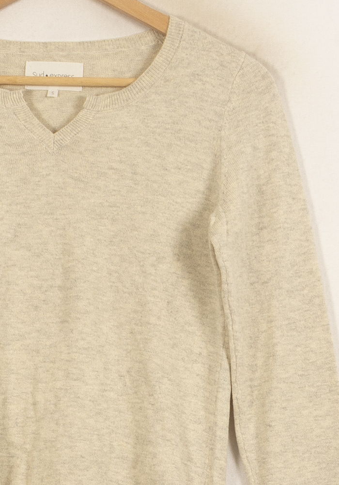 Pull Beige - Taille S/36 de la marque Sud express | PARAD51452 - Vendu par Paradigme - Image 3