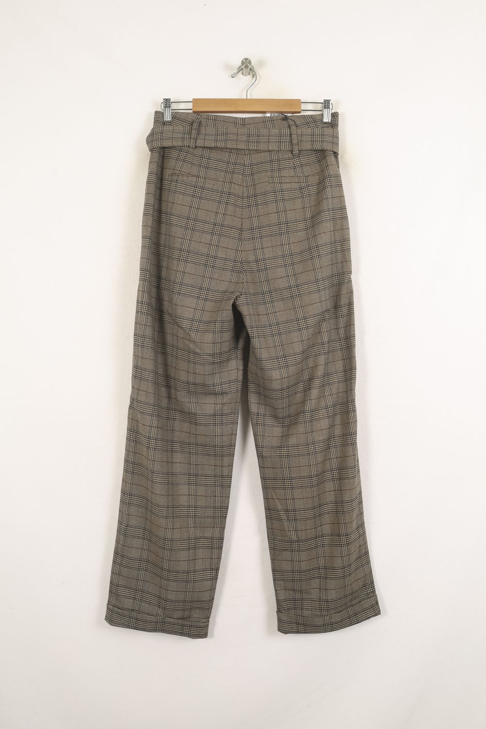 Pantalon Large Beige à Carreaux - Taille L/40 de la marque Suncoo | PARAD56353 - Vendu par Paradigme - Image 4