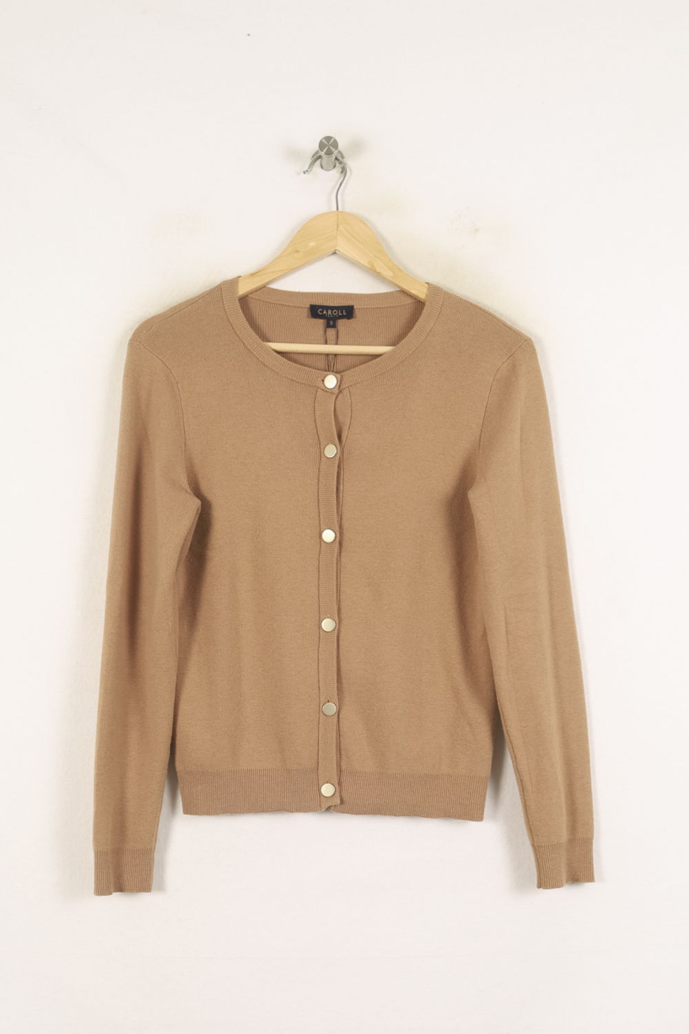 Cardigan Beige - Taille XS/34 de la marque Caroll | PARAD37382 - Vendu par Paradigme - Image 2